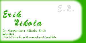 erik mikola business card